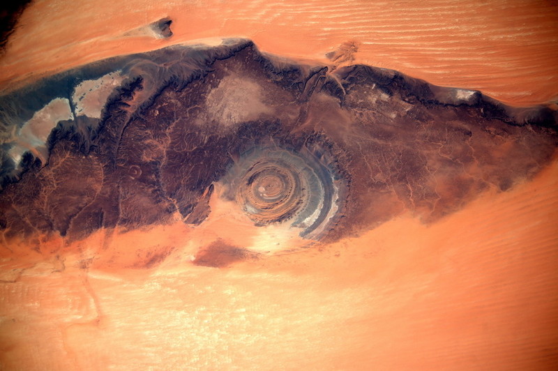 Глаз Сахары. Фото с МКС