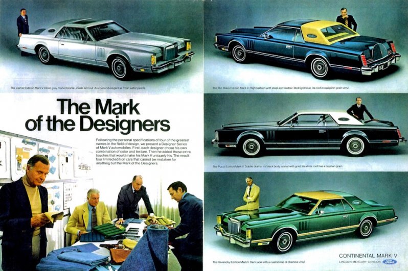 Дизайнерские версии Lincoln Continental Mark V 1977 модельного года