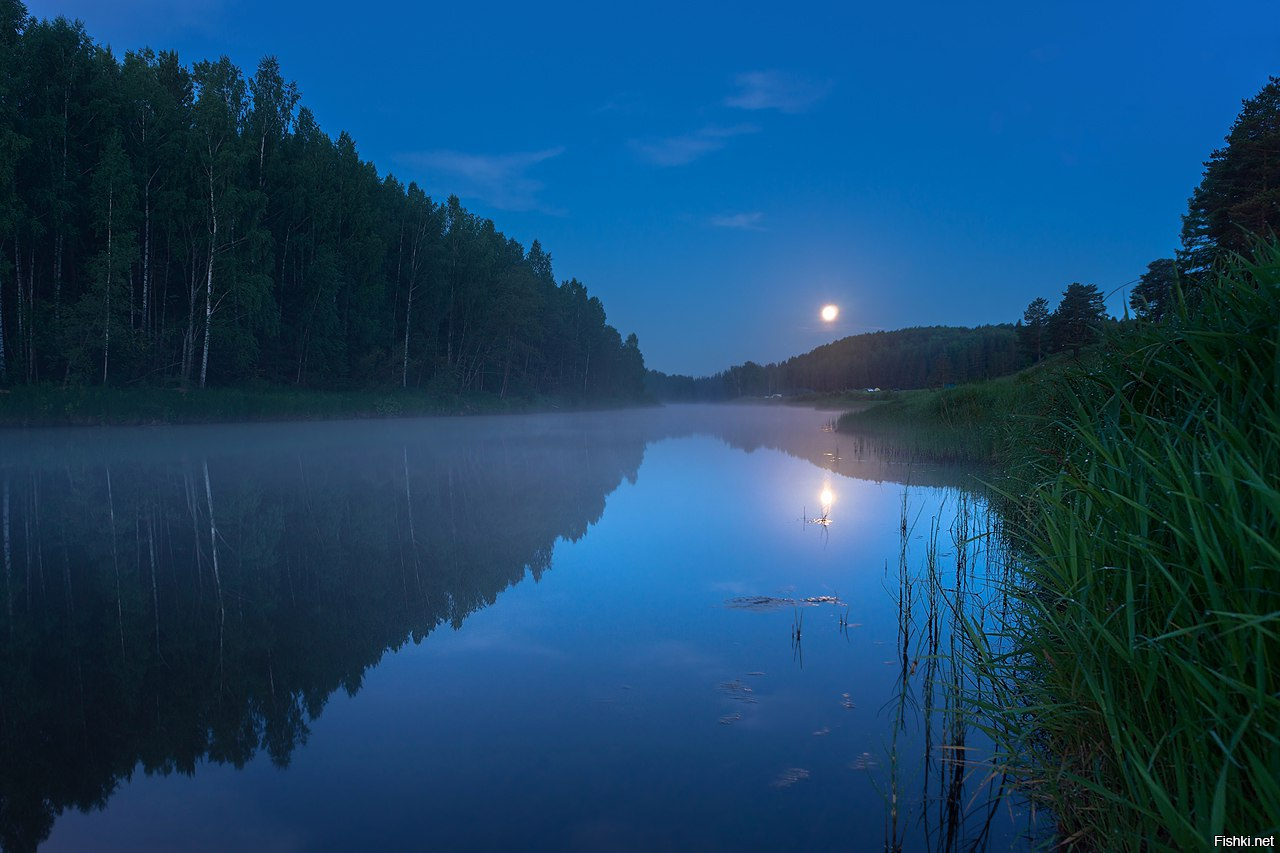 Река Чусовая лето вечер