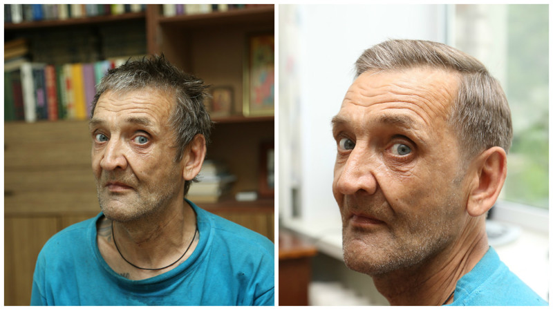 Кировские барберы бесплатно постригли бездомных мужчин