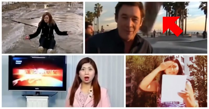 Неудачный шпагат, землетрясение в прямом эфире и другие конфузы и ляпы ведущих на ТВ (1 фото+видео)