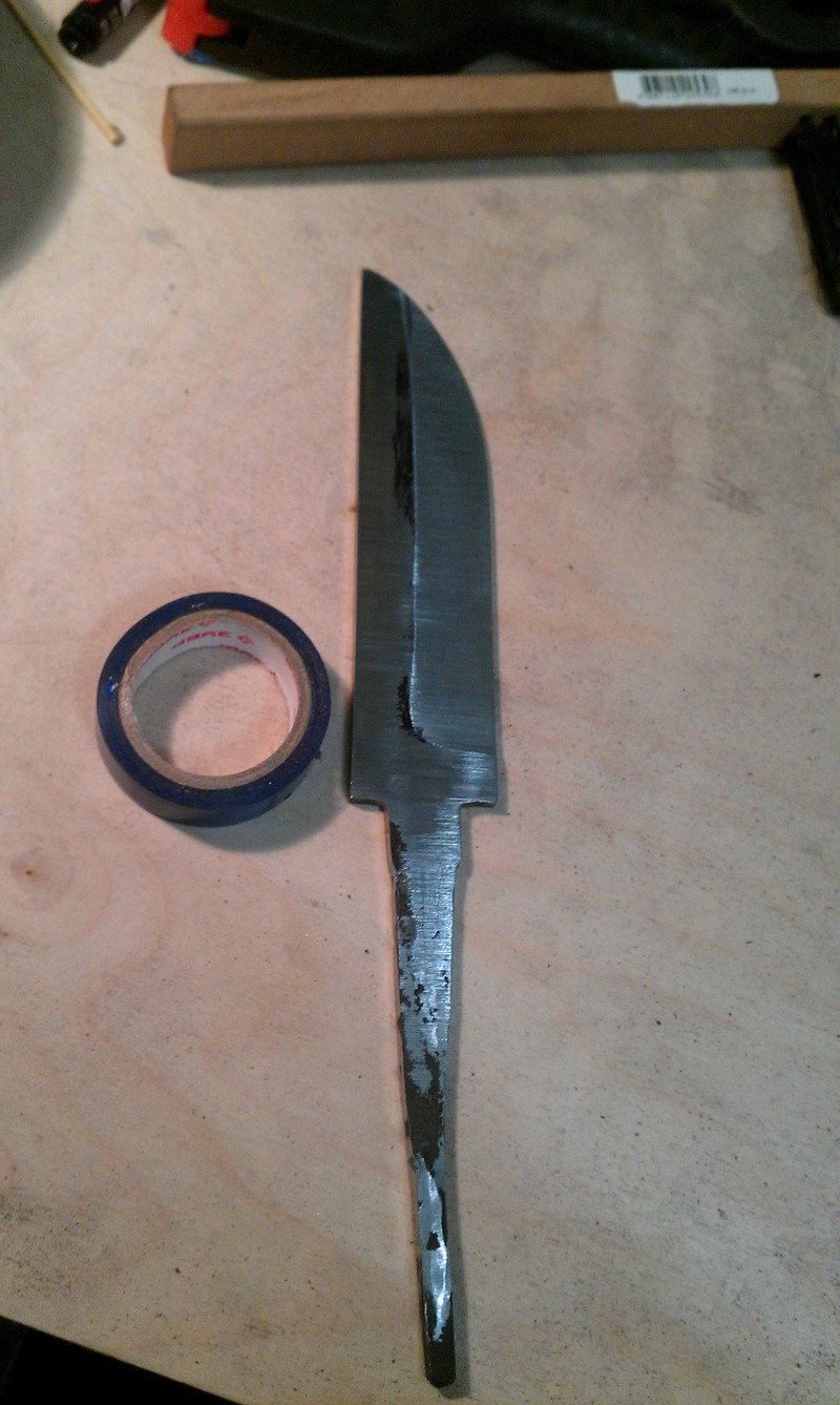 Изготовление ножа из кованой заготовки стали своими руками