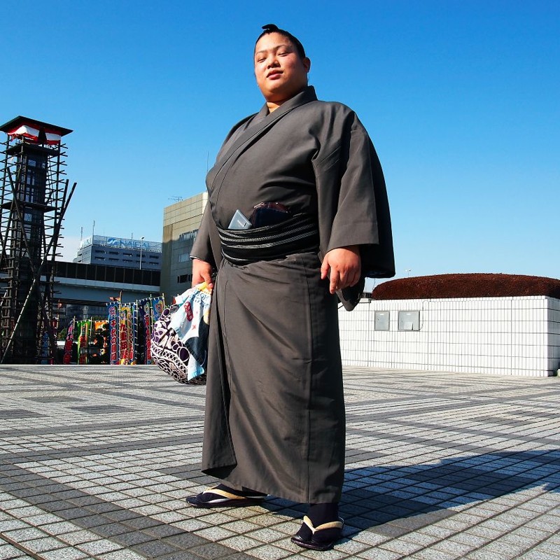 Томисакеа, борец сумо. Токио, Япония