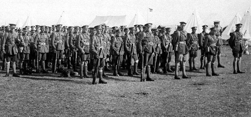 45-й батальон Королевских фузилеров возле Осиново. Двинской фронт (1919 год).