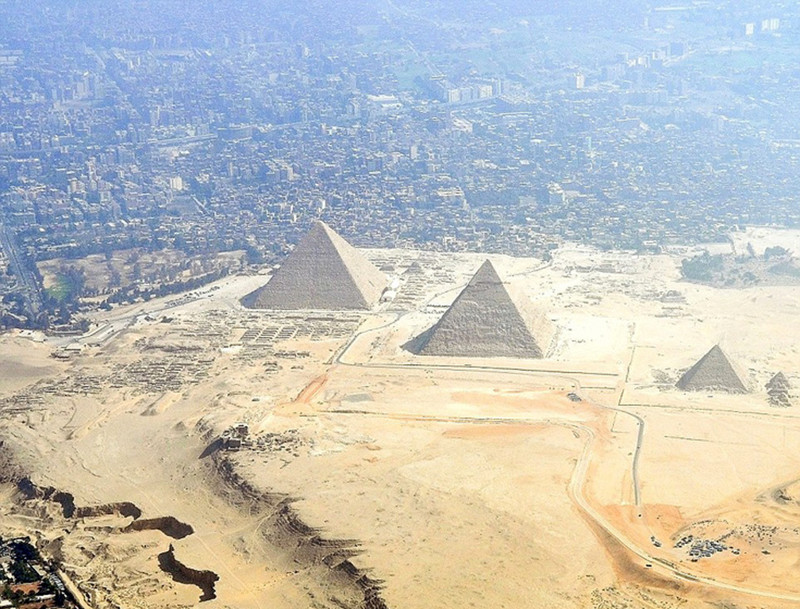 Пирамиды гизы сверху