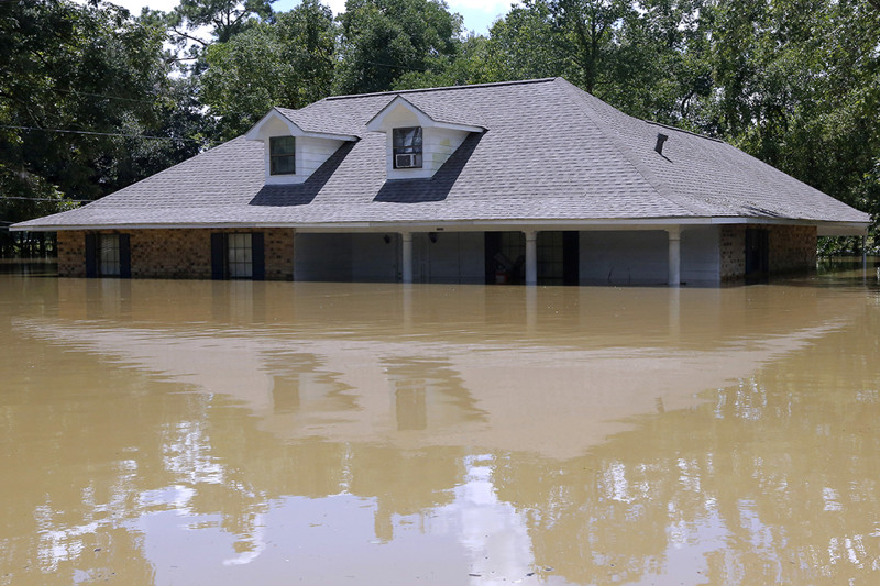 Cильнейшее наводнение в американском штате Луизиана