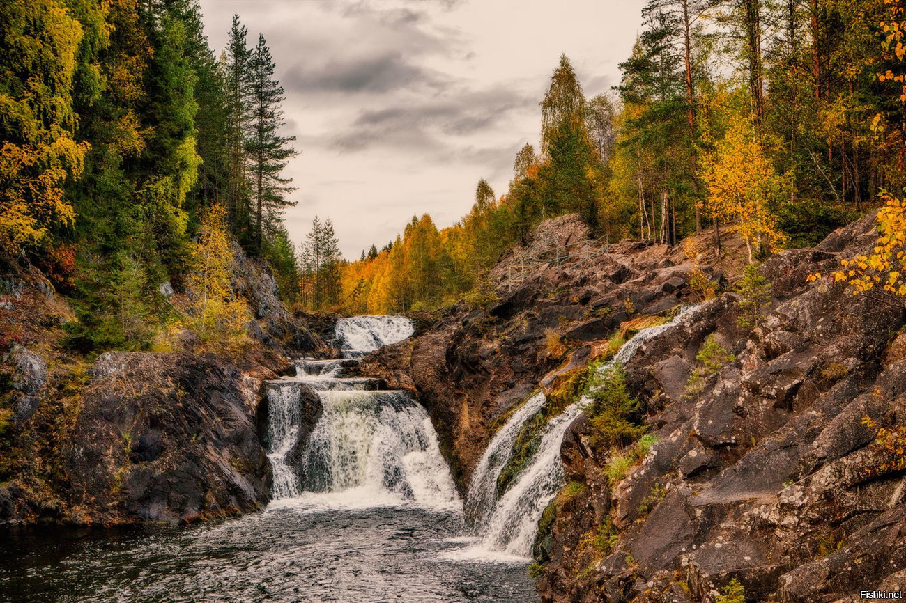 Карелия водопад кивач фото