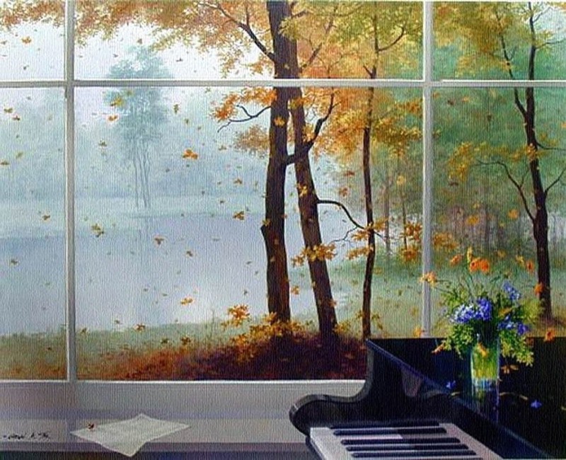 Осень в окнах - поэтичные и нежные работы  живописцев