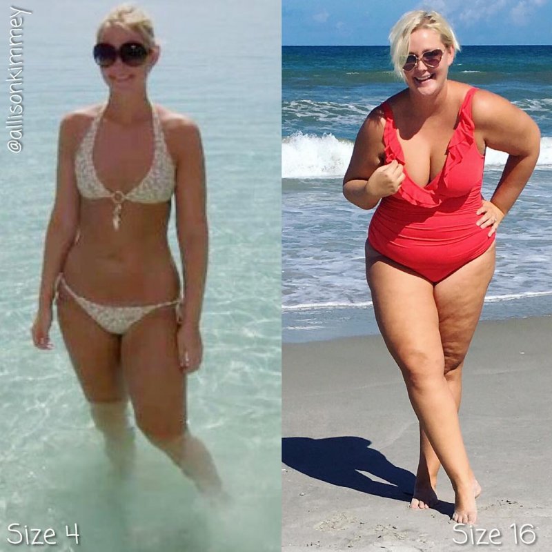 На несколько размеров больше и в миллион раз счастливее: 29-летняя американка утверждает, что лишний вес изменил ее жизнь к лучшему