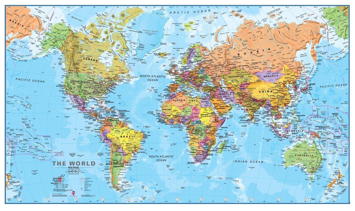 Карта мира в Европе