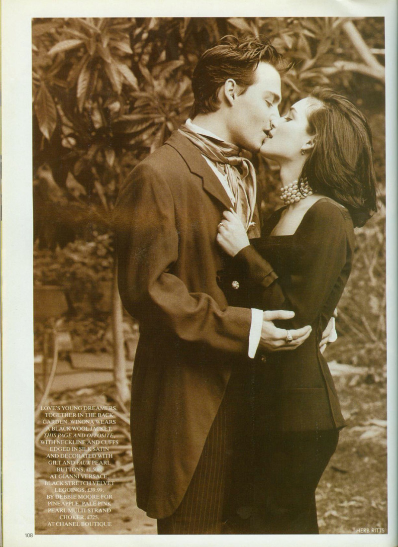 Джонни Депп и Вайнона Райдер, 1991 год.