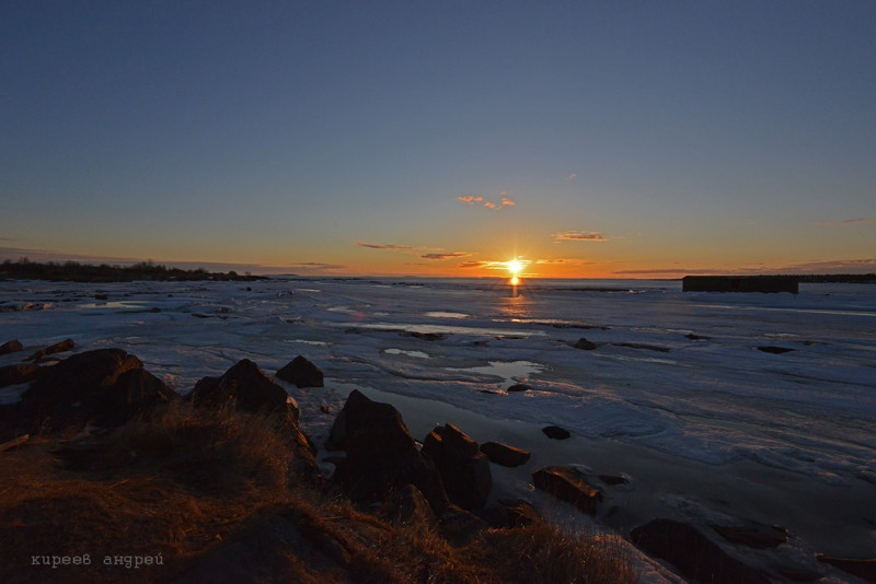 1. Восход солнца на Белом море.