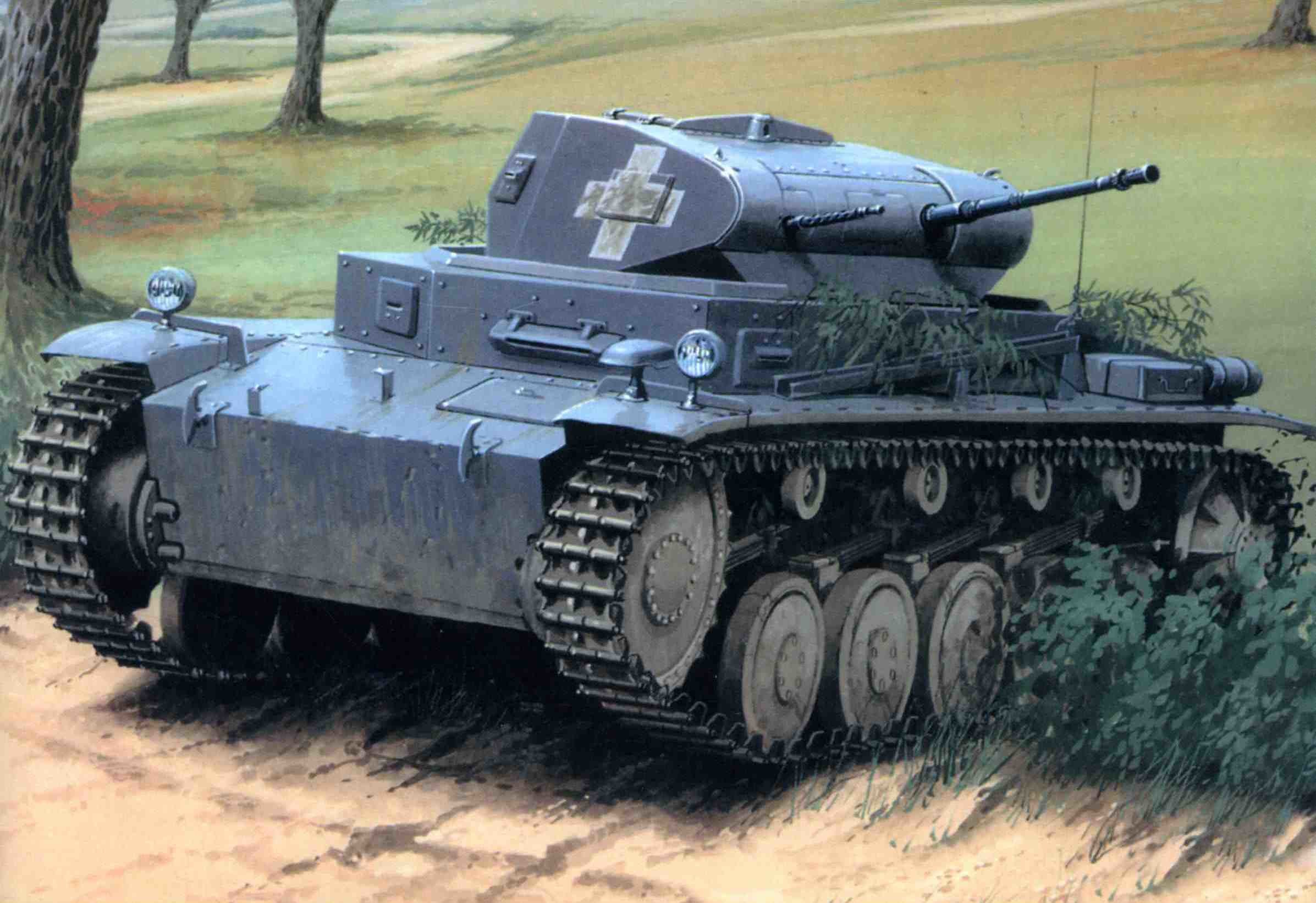 Немецкий легкий танк. Танк Панзер 2. Танк PZ Kpfw 2. Танк панцер 1. Т-2 танк вермахта.
