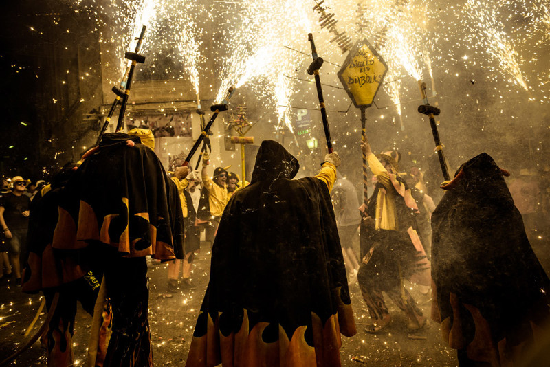 Огненная феерия на испанском празднике Санта-Текла