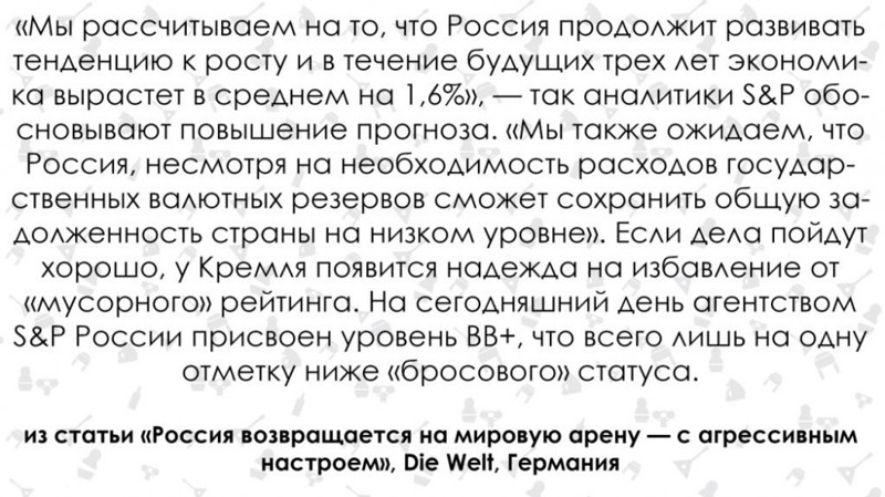  Триумфальное возвращение России в мировую экономику 