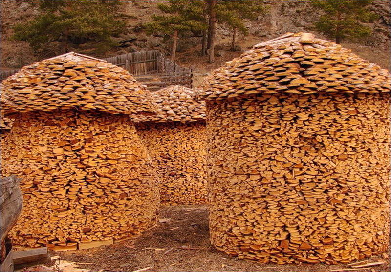 Зима близко: Творческий подход к укладке дров