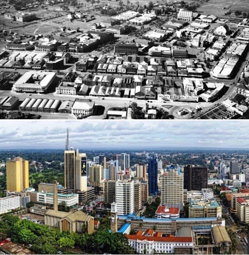 Найроби, Кения. 1960-е годы и сейчас