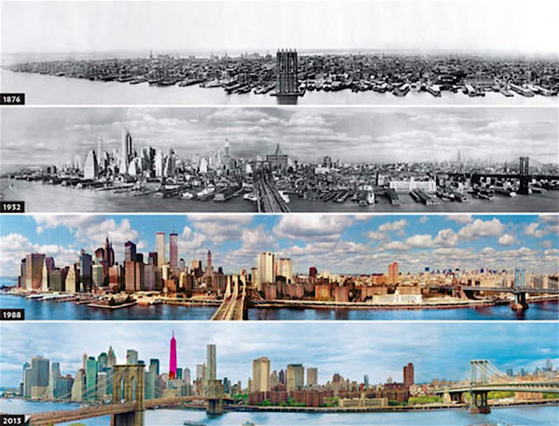 Нью-Йорк в разные годы