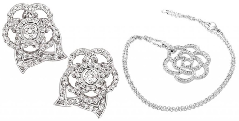 Комплект «серьги + колье» Chanel Camelia французского бренда Chanel. Стоимость – 804 тыс. рублей