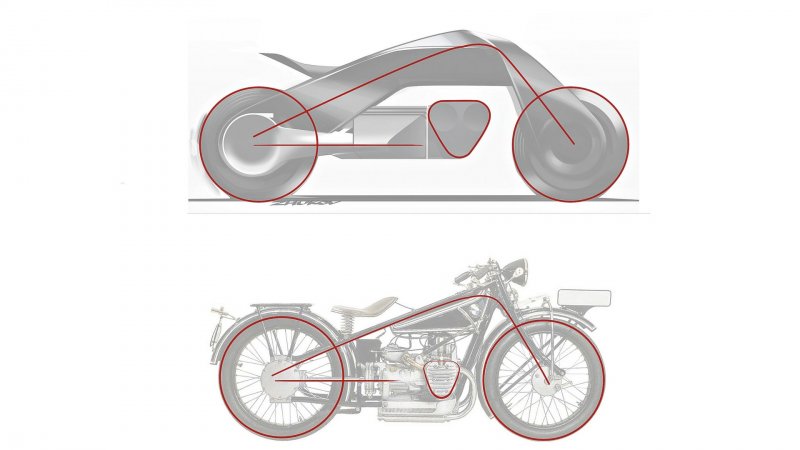 Концепт построен вокруг треугольной структуры, внешний вид которой дизайнеры постарались максиально приблизить к первому мотоциклу BMW, R32 1923 года. Большинство элементов, например, сиденье и обтекатели, сделано из карбона.