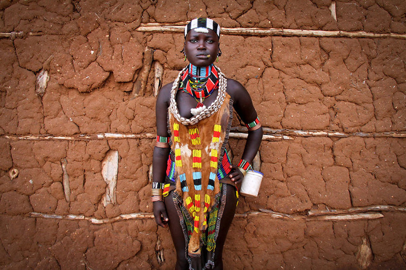 Грациозная женщина племени Хамар, Южная Эфиопия