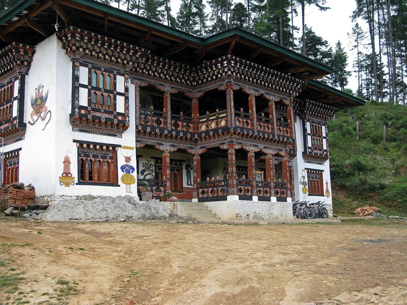Мужские гениталии на фасадах бутанских домов