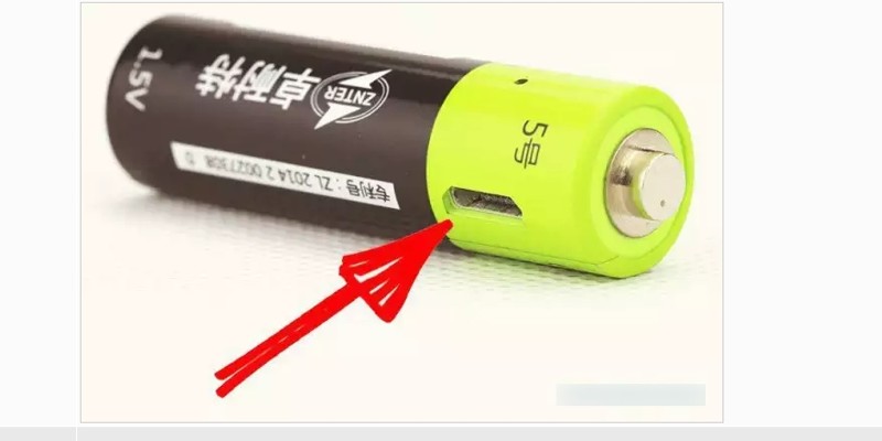 1. Вечная AA батарейка! Заряжается через mini-USB: 