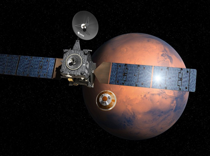 Первая российско-европейская межпланетная станция "ЭкзоМарс-2016" достигла красной планеты
