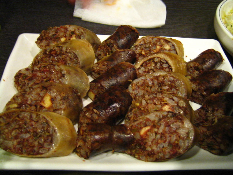 Сундэ, корейская кровяная колбаса