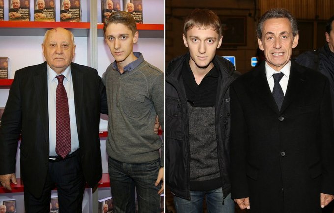 С экс-президентом СССР Михаилом Горбачевым и бывшим президентом Франции Николя Саркози