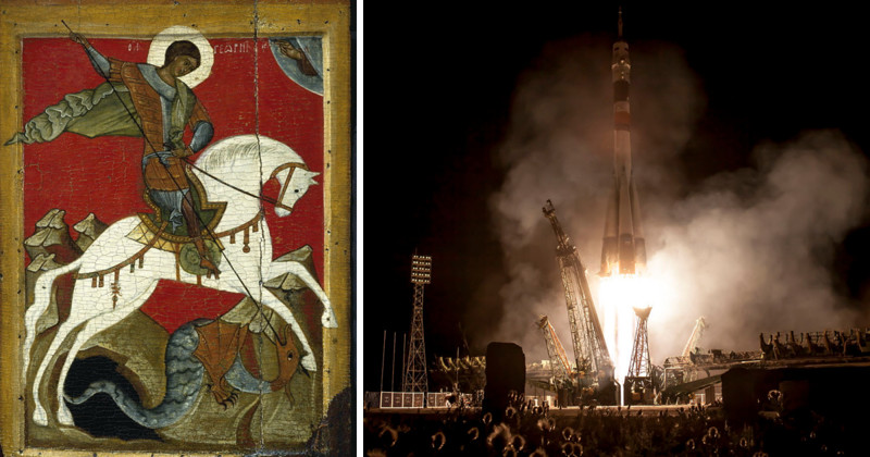 В 2013 году во время новой космической экспедиции Федора Юрчихина на орбите побывала частица мощей святого Георгия Победоносца