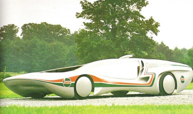 Colani New RS (1978). Пластиковый футуристический спорткар с коэффициентом лобового сопротивления 0,24.