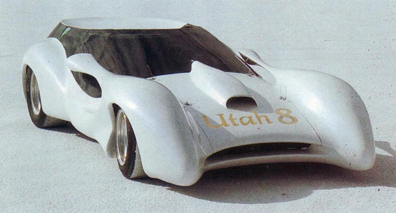 Colani Utah 8 (1989). Спортпрототип с мотоциклетным двигателем BMW. Высота — всего 90 см, масса — 550 кг.