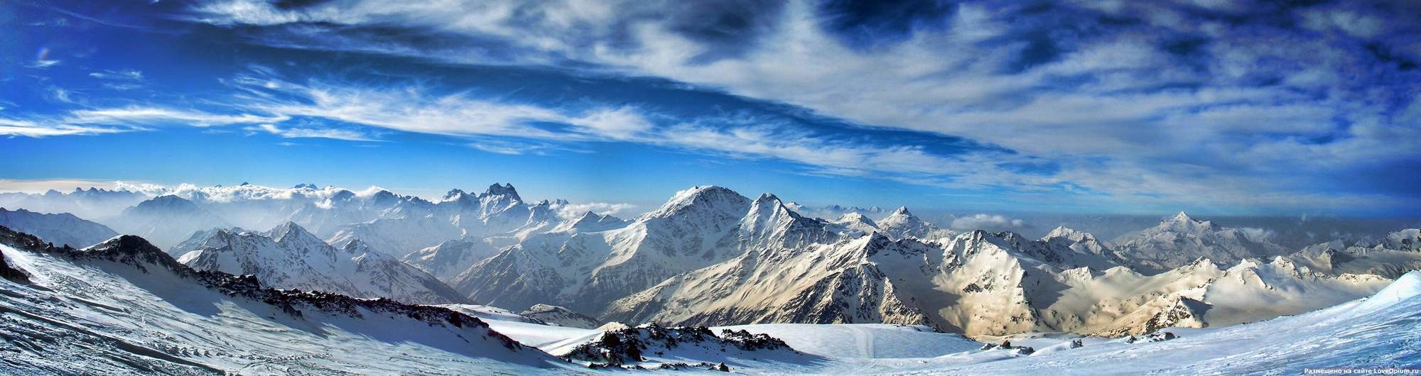 Горы кавказский хребет панорама