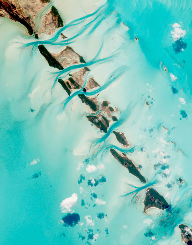 12. Багамы фото со спутника, фотограф Бенджамин Грант, фотографии
