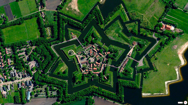 11. Bourtange, Влагтведде, Нидерланды фото со спутника, фотограф Бенджамин Грант, фотографии