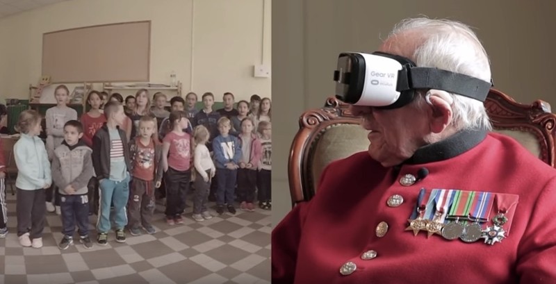 Ветеран Второй мировой войны в виртуальной реальности посетил освобожденный им французский город