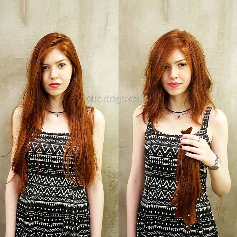 Длинные короткие волосы до и после фото