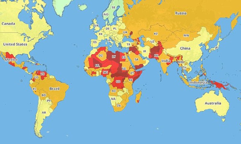 Страны, наиболее опасные для путешественников