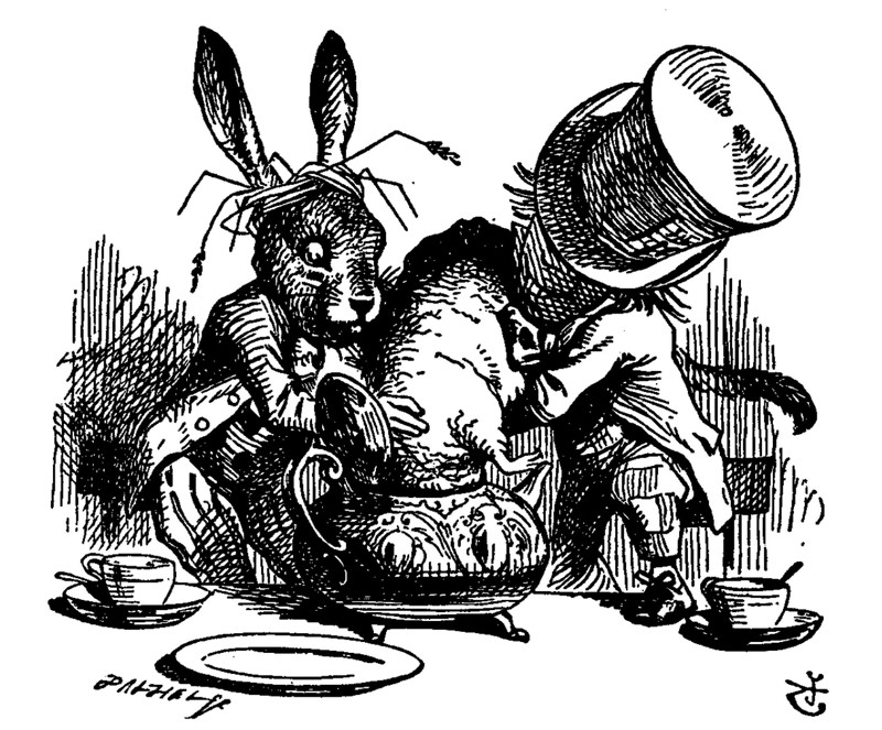 Иллюстрация Джона Тенниела к сказке Льюиса Кэрролла «Приключения Алисы в Стране чудес»