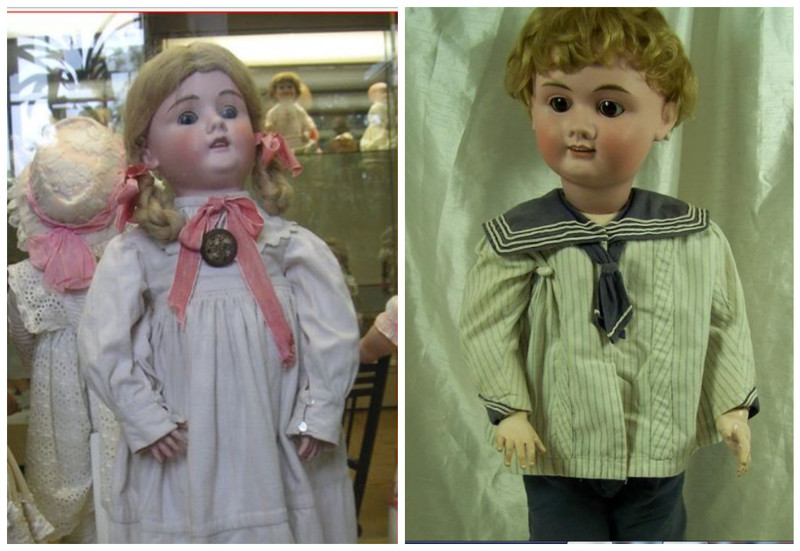 Антикварные куклы из России фирмы Журавлёвъ и Кочешков