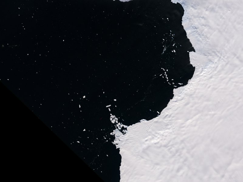 Сокращение ледников вдоль западной Антарктиды