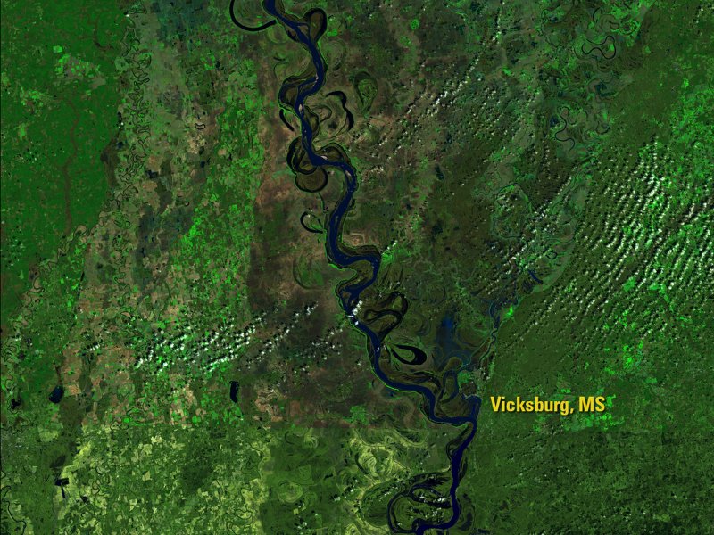 Затопление реки Миссисипи, США