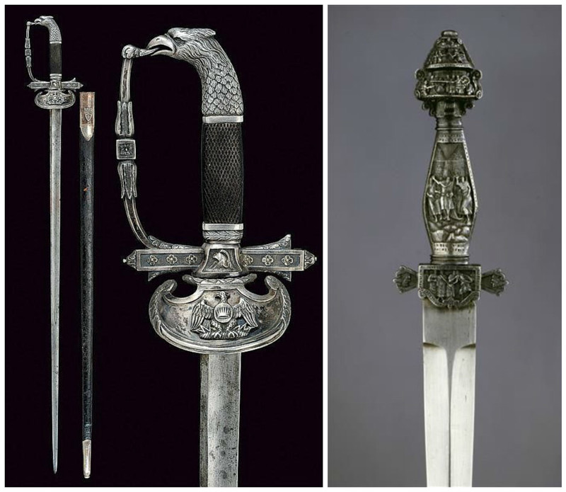Палаш, Франция, 17-й век и меч, серебро, Италия, 1800 