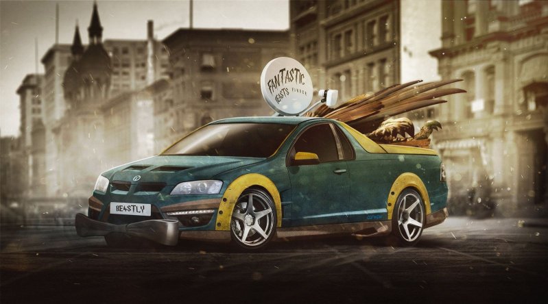 Ute Scamander: Newt Scamander + Vauxhall Maloo Ute