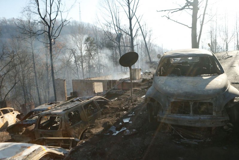 Пожары охватили леса штата Теннесси