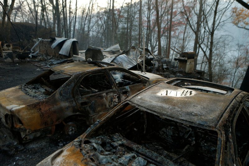 Пожары охватили леса штата Теннесси