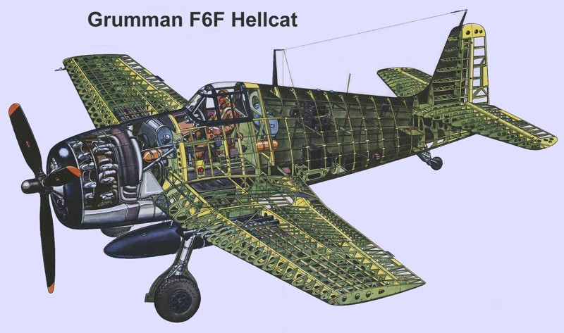 Грумман F6F Хеллкэт — палубный истребитель США периода Второй Мировой Войны. 