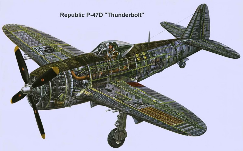 Рипаблик P-47 «Тандерболт» — истребитель-бомбардировщик времен Второй мировой войны, самый крупный одномоторный истребитель тех времён.