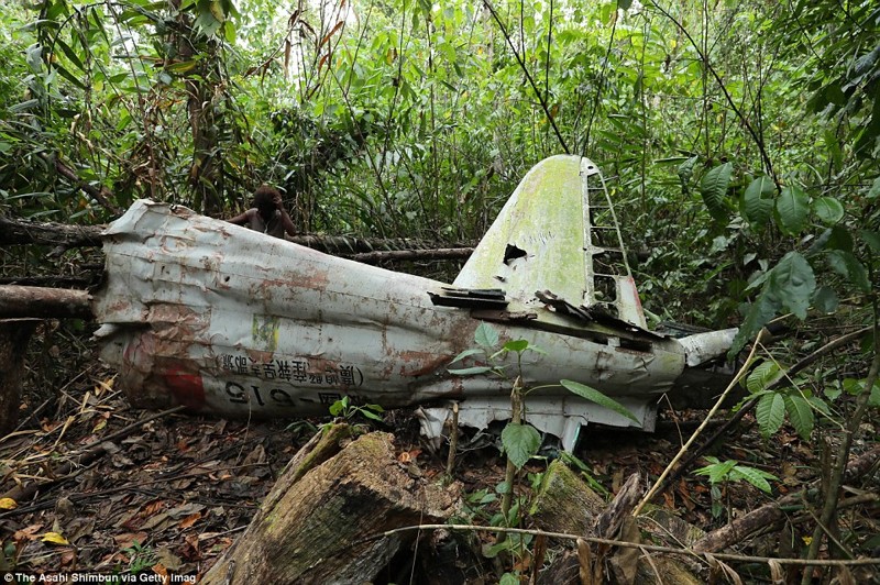 Обломки японского истребителя «Зеро» в лесу на острове Гуадалканал, Соломоновы острова